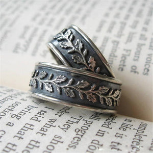 Retro Leaves European And American Fashion Rings For Men And Women
